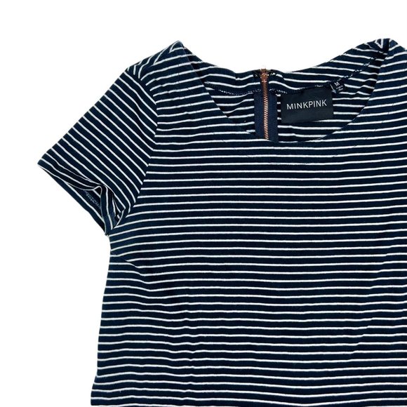 (Up To 50% Off SALE) MinkPink Striped Short Sleeve Top - Picture 2 of 3